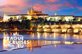 2-hour cruise with dinner, music & welcome drink – Illuminated Charles Bridge and Prague Castle, Czech Republic