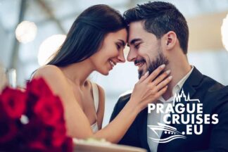 Prague DELUXE Valentine's Day Cruise with dinner, live music, bottle of Prosecco, welcome drink, and rose for the lady – Czech Republic