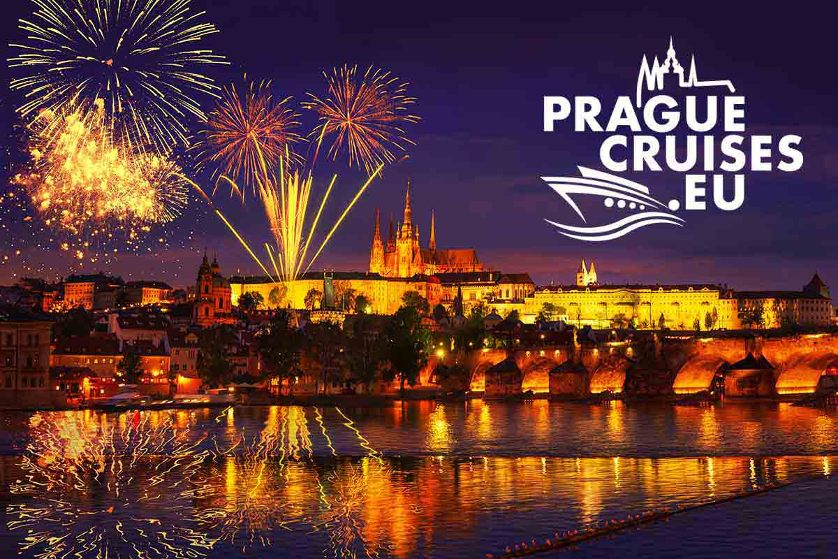 Prague NEW YEAR'S EVE cruise ALL INCLUSIVE with midnight FIREWORKS – Prague Castle and New Year's Eve fireworks, Czech Republic