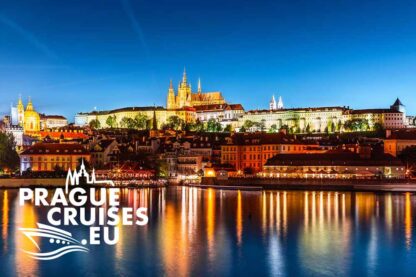 3-HOUR Prague night cruise with DINNER, aperitif & audio guide (in 24 languages) – Prague Castle and Lesser Town at night, Czech Republic